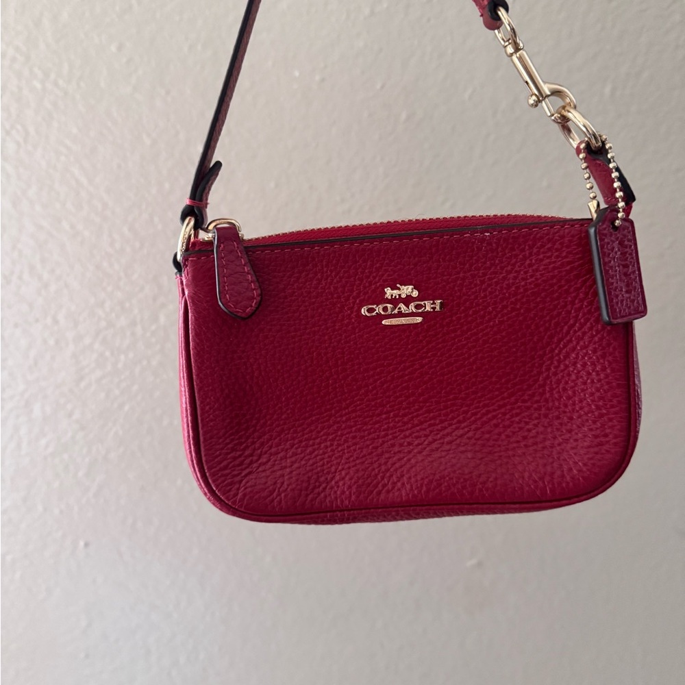 Coach Cherry Red Leather Wristlet
